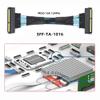 cablecc MCIO PCI-E 16x 124Pin PCI-E 5.0 Mini Cool Edge IO STR Male to MCIO 124Pin Male Extender Cable 50cm with Pull Tab view 3