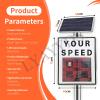 23.5"x25.5" Traffic Radar Speed Sign Solar Powered 2 Digit LED Panel (47x38cm)  Remote Adjustable 3-59km/h  Weatherproof Design view 3