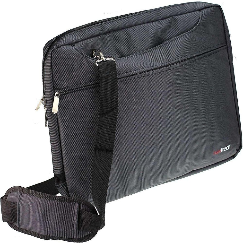 Navitech Black Sleek Water Resistant Travel Bag - Compatible with FANGOR 13.3 Inch Portable Bluray DVD Player