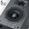 Saiyin Passive Bookshelf Speakers 40W2 Power, 5" Woofer & 20mm Silk Dome Tweeter Stereo Speakers, Enhanced Vocal Clarity, 4 , Passive Speakers for Home Audio, Receiver or Amplifier Required view 3