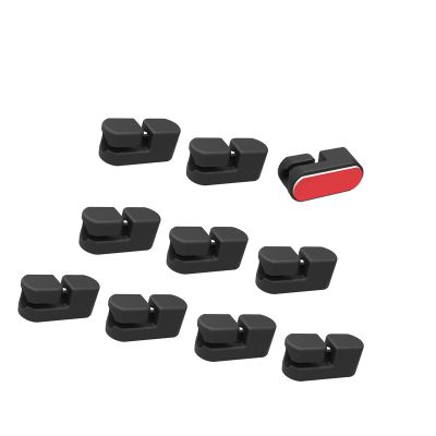 QIEIEI 10Pcs Cable Clip Cable Holder Multipurpose Cable Management Cable Organizers Set with Adhesive Base for Desk