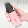 Tangxi Camera Leather Case for OSMO Pockets 3, Protective Camera Carrying Bag Cover with Magnetic Closure & Shoulder Strap (Pink) view 4