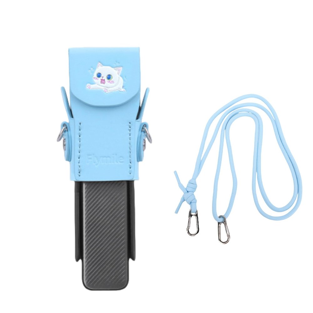 Tangxi Camera Leather Case for OSMO Pockets 3, Protective Camera Carrying Bag Cover with Magnetic Closure & Shoulder Strap (Blue)