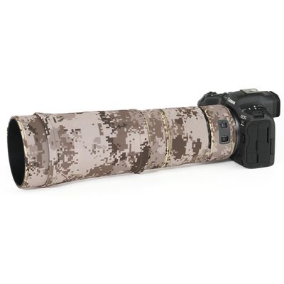 CHASING BIRDS Lens Camouflage Waterproof Coat for Canon RF 100-400mm F5.6-8 is USM Rainproof Lens Protective Cover Version IV (Brown Grid, with Extender RF 1.4X)