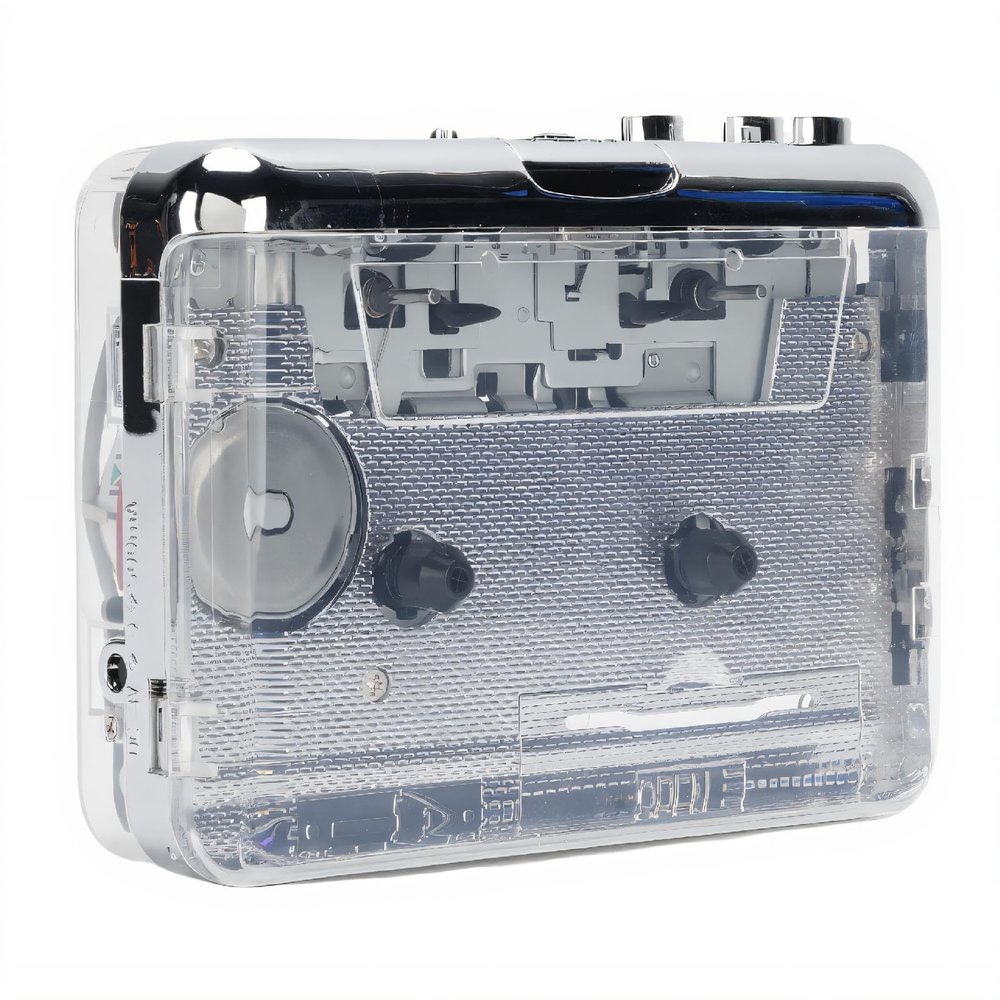 GOWENIC Cassette Tape to MP3 CD Converter Via USB, Portable USB Cassette Tape Player Capture MP3 Audio Music, Portable Cassette Recorder Player with Speaker and Headphone