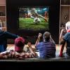 Polyester Outdoor Projector - Lightweight Projection Sheet, Tight Border Display | Foldable Viewing surfaces, Smooth Movie Canvas, with Scenario for Camping, Presentations, Family Enterta view 2