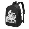 AMZWZSH Enduro Motocross Dirt Bike Braaap Travel Laptop Backpack Bag with USB Charging Port 17 Inch Computer Business Backpacks for Women Men Work College Gift,Casual Daypack,Black view 1