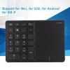Vvikizy Wireless Numeric Keypad, 22 Keys Large Touchpad Keypad BT 2.4G Dual Mode Keypad Portable Number Pad for iOS OS X with Type C Interface (Black) view 2