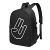 AMZWZSH JDM Hand Sign Travel Laptop Backpack Bag with USB Charging Port 17 Inch Computer Business Backpacks for Women Men Work College Gift,Casual Daypack,Black view 1