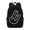 AMZWZSH JDM Hand Sign Travel Laptop Backpack Bag with USB Charging Port 17 Inch Computer Business Backpacks for Women Men Work College Gift,Casual Daypack,Black view 2