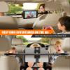 Aaeiirey Car Headrest Tablet Holder [Dual-Clamp Stability][360 Adjustable] Back Seat iPad Mount for Kids Road Trip, Compatible with 4.516.5" iPad Pro/Air/Mini, Galaxy Tab, Kindle Fire, Switch view 2