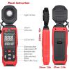 UV Meter, TA632A/B Digital Light Meter Photography Luxmeter Detachable Probe Illuminometer Lux/Fc Photometer Enviromental Tester(TA632A) view 2