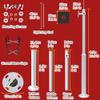 Surveillance Cameras Holder Column White, 2 2.5 3 3.5 4 4.5 5 6 M Metal Surveillance Stand Outdoor, Security Camera Column Stand Kit for Home/Farm/Warehouse/Mall(White A,H-4.5m (14 4/5 f)) view 2