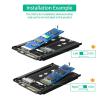 BONKZEBU Dual NGFF B M Key M.2 SSD Card, 6Gbps III Interface 2.5inch Combo HDD Disk Drive Enclosure for 2230 2242 2260, Dual M2 SSD to Adapter, NGFF B Key Converter view 2