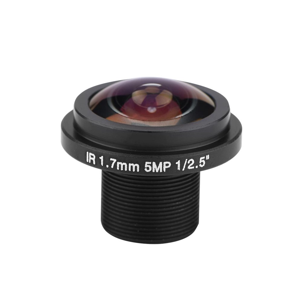 Mrisata 5MP Fisheye Security Camera Lens Ultra HD 185 Wide Angle 1.7mm Length F2.0 Aperture Mount for Home Business Surveillance CCTV System