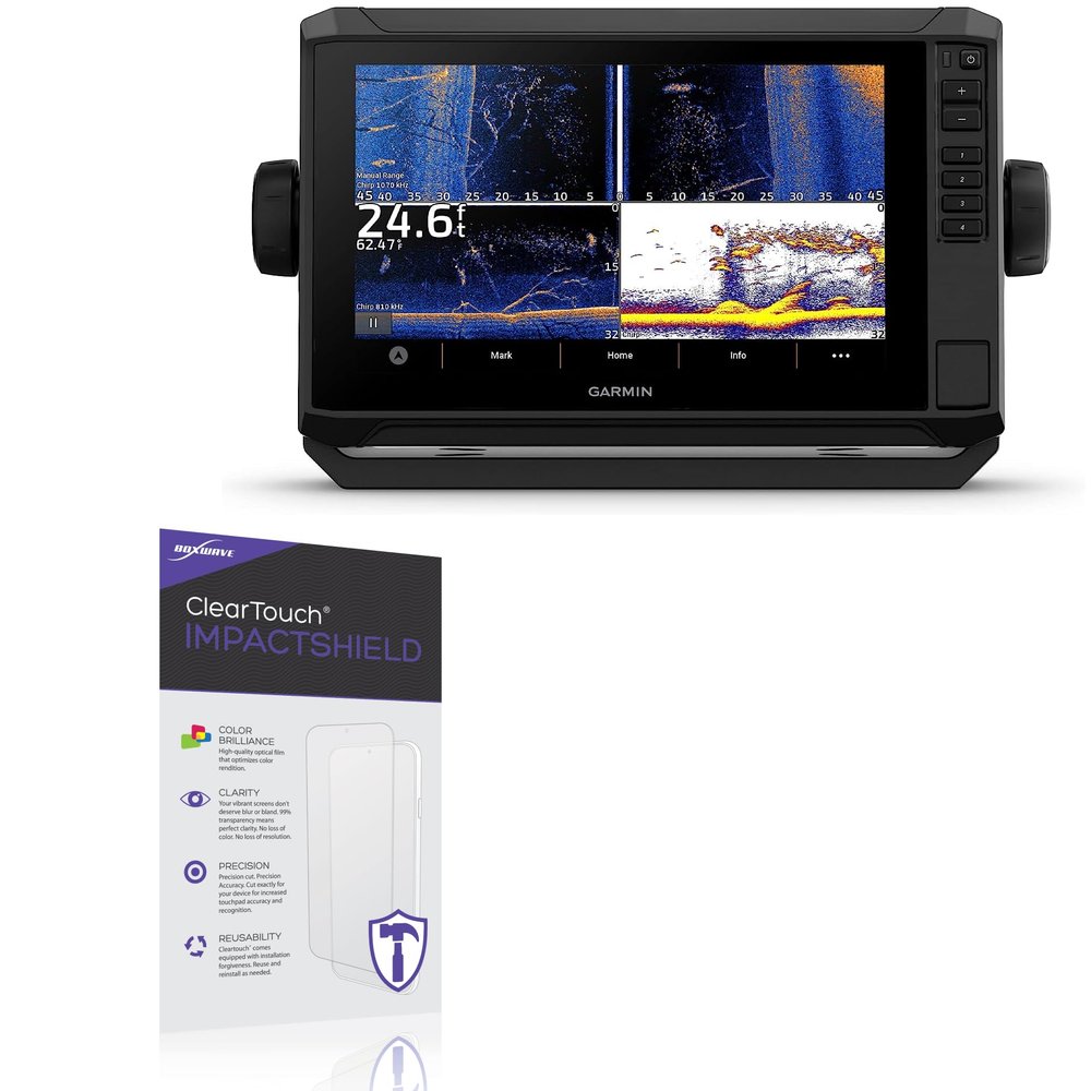 BoxWave Screen Protector Compatible with Garmin echoMAP UHD2 94sv - ClearTouch ImpactShield (2-Pack), Impenetrable Screen Protector Flexible Film