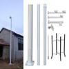 Universal Galvanized Steel Surveillance Camera Pole, Adjustable Height for Outdoor Monitoring, Ideal for Backyard and Highway Security view 1