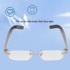 Bewinner AI Smart Glasses, Multi Language Real Time Translation Glasses, Frameless Lenses, Bluetooth 5.3, Open Ear Audio with Mic & Speakers, for Music Calls Travel Business view 4