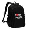 AMZWZSH I Love My Dog Paw Travel Laptop Backpack Bag with USB Charging Port 17 Inch Computer Business Backpacks for Women Men Work College Gift,Casual Daypack,Black Large view 1