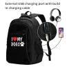 AMZWZSH I Love My Dog Paw Travel Laptop Backpack Bag with USB Charging Port 17 Inch Computer Business Backpacks for Women Men Work College Gift,Casual Daypack,Black Large view 2