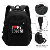 AMZWZSH I Love My Dog Paw Travel Laptop Backpack Bag with USB Charging Port 17 Inch Computer Business Backpacks for Women Men Work College Gift,Casual Daypack,Black Large view 3