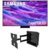 Samsung QN55QN80FAFXZA 55 Inch Neo QLED QN80F Series Supreme UHD 4K TV with a Kanto R400 Recessed in-Wall Full Motion Articulating Mount (2025) view 1
