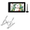 BoxWave Stand and Mount Compatible with Huion Kamvas 12 GS1161 (11.6 in) - Compact QuickSwitch Stand, Portable Multi Angle Viewing Foldable Riser - Metallic Silver view 1