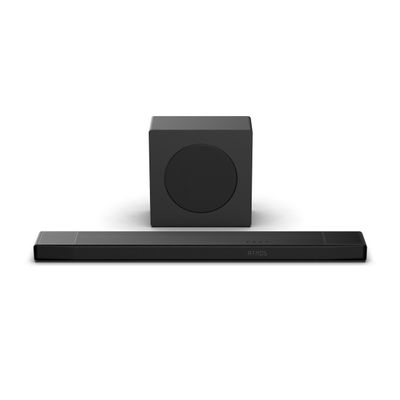 Hisense AX3120Q 3.1.2Ch Sound Bar with Wireless Subwoofer, Dolby Atmos, DTS:X, Bluetooth 5.3, Roku TV Ready, HDMI/AUX/ARC/Optical/USB, EzPlay 3.0, 7 EQ Modes, Hi Concerto, Black