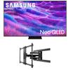 Samsung QN55QN80FAFXZA 55 Inch Neo QLED QN80F Series Supreme UHD 4K TV with a Kanto PMX700 Pro Series Full Motion Dual Stud Mount (2025) view 1