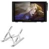 BoxWave Stand and Mount Compatible with XP-Pen 24 Pro - Compact QuickSwitch Stand, Portable Multi Angle Viewing Foldable Riser - Metallic Silver view 1