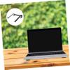 Healifty Ergonomic Aluminum Laptop Riser Stand Folding Holder for Desk Slip Stable Notebook Support Portable Computer Stand to Posture and Visual Angle Black view 4