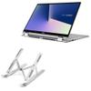 BoxWave Stand and Mount Compatible with ASUS ZenBook Flip 14 (UM462) - Compact QuickSwitch Stand, Portable Multi Angle Viewing Foldable Riser - Metallic Silver view 1