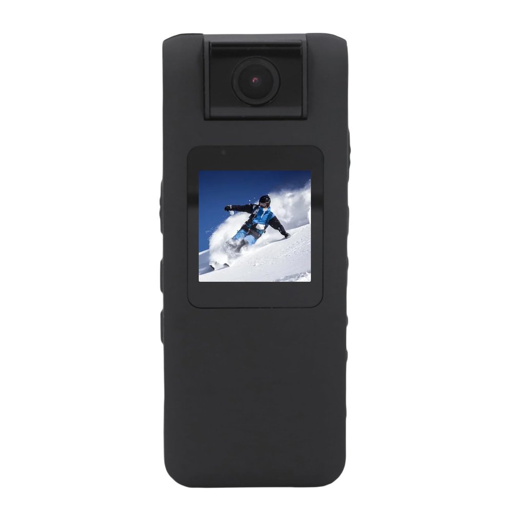 Zopsc 1080P Body Worn Camera with 1.3" LCD Screen - 180 Rotatable Lens Wearable Camcorder - Night Vision & Motion Detection for Security Outdoor Recording