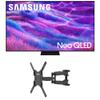 Samsung QN55QN80FAFXZA 55 Inch Neo QLED QN80F Series Supreme UHD 4K TV with a Kanto M600 Full Motion Mount (2025) view 1