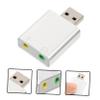 Balacoo Aluminum USB Audio Adapter Channel External Sound Card with Headphone and Microphone Jack No Driver Needed Compact Lightweight Design for Laptop Gaming and Streaming view 2