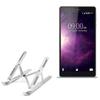 BoxWave Stand and Mount Compatible with Lava Magnum XL - Compact QuickSwitch Stand, Portable Multi Angle Viewing Foldable Riser - Metallic Silver view 1