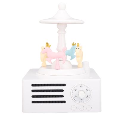Yosoo Rotating Horse Decor, Speaker Small Memory Card AUX Playback 360 Degree Stereo Sound for Car, Fitness, Live Streaming, Outdoor, Karaoke, Lawn
