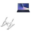 BoxWave Stand and Mount Compatible with ASUS ZenBook 15 UX533FAC - Compact QuickSwitch Stand, Portable Multi Angle Viewing Foldable Riser - Metallic Silver view 1