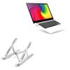 BoxWave Stand and Mount Compatible with Chuwi LapBook (14.1 in) - Compact QuickSwitch Stand, Portable Multi Angle Viewing Foldable Riser - Metallic Silver view 1
