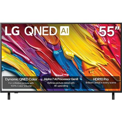 LG 55-Inch Class QNED AI 4K QNED82A Series Smart TV w/AI Sound, HDR10, 4K Super Upscaling, Filmmaker Mode, Wow Orchestra, Alexa Built-in (55QNED82AUA, 2025)