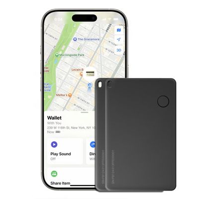 Wallet Tracker Card, Rechargable, Works with Apple Find My, iPhone (iOS Only), Bluetooth Item Locator for Luggage, Bags, Passport, IP68 Waterproof (2 Pack)
