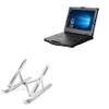 BoxWave Stand and Mount Compatible with Emdoor EM-X15U - Compact QuickSwitch Stand, Portable Multi Angle Viewing Foldable Riser - Metallic Silver view 1
