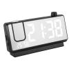 Focket Projection Alarm Clock, 180 Degree Rotatable Projector, Temperature Humidity Monitor, USB Charger for Bedroom, Heavy Sleeper (Black) view 4