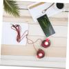 POPETPOP Wired Earhook Earphones with Noise Stereo Headphones for Player Computer Tv Comfortable Clip Earbuds Red view 2