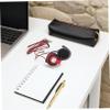 POPETPOP Wired Earhook Earphones with Noise Stereo Headphones for Player Computer Tv Comfortable Clip Earbuds Red view 3