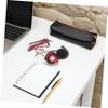 VOSAREA Wired Earhook Headset with Clip Design Noise Reducing Bass Earphones for Phone Computer Tv DVD Durable Cable and Comfortable Ear Pads Red view 3