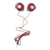 balacoo Clip Earhook Stereo Headphones Red Wired Earbuds with Durable Cable for Computer DVD Compatible Sporty Use view 1
