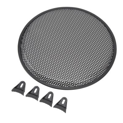 12 Inch Subwoofer Speaker Circle Cover, Iron Speaker Grill Audio Mesh Protector Guard for Car RV, Made of Sturdy Material, Modern and Design, Quick Installation with Mounting