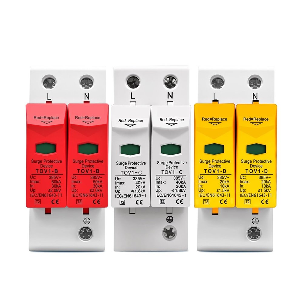 1PC AC 2P 420V 20-40KA House Surge Protector Protection Protective Low-Voltage