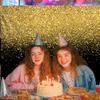7x5 FT Black and Gold Backdrop for Photography Black and Gold Party Decorations Gold Glitter Birthday New Year Party Decor Background Photo Booth Props view 3